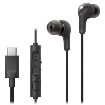 Bulk Set of 5 JVC Kenwood Wired Earphones with USB Black Purchase HA-FR9UC-B Microphone, Type-C In-Ear, Type-C, 1.2m, (HA-FR9UC)