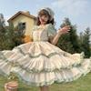 Platycodon Manor Diseño Vestido Lolita Estilo Pastoral Op Vestido de Manga Corta
