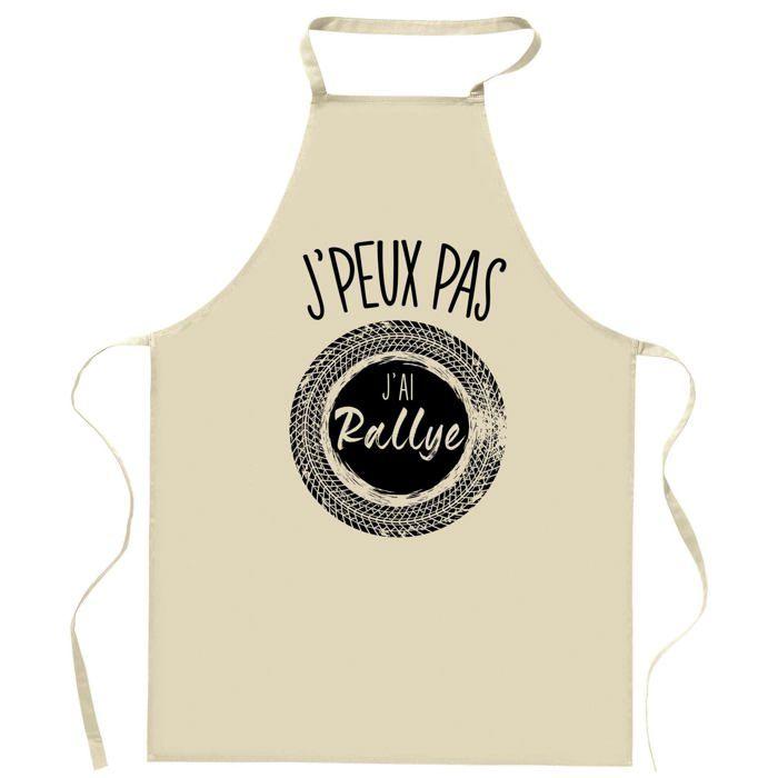 Tablier de cuisine - Planetee Rallye "J'peux pas" - Impression bretonne - Coton épais - Liens ajustables
