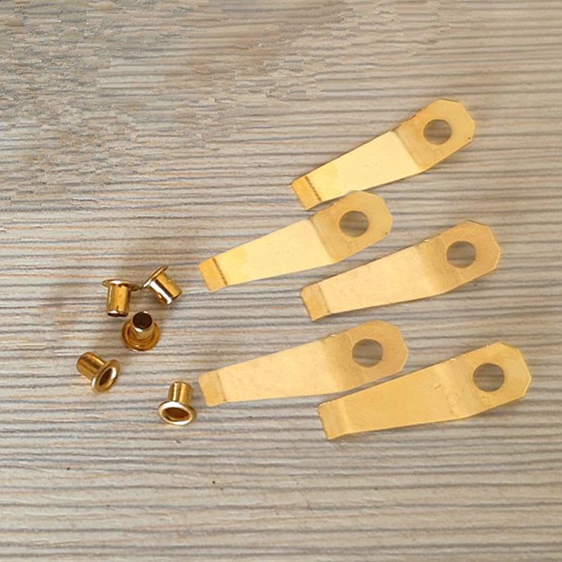 5Set Golden Metal Sheet Cam Spring Plate And Eyelet Rivet Replacement Kit For Zippo Gas Lighter Repair Upgrade Accessories