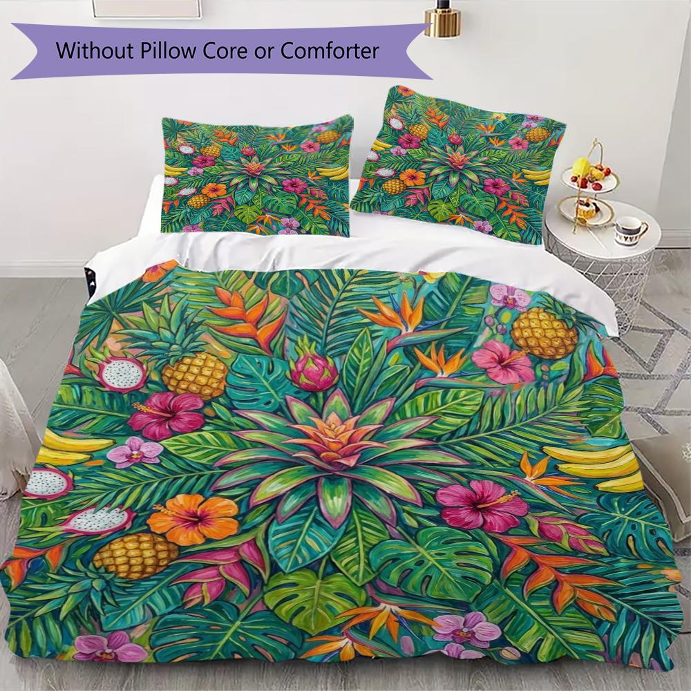 Cute Cartoon Pattern Bedding uilt Set uilt Cover Pillowcase Home Decoration Birthday Gift (1 * duvet cover + 2 * pillowcase  without core)48