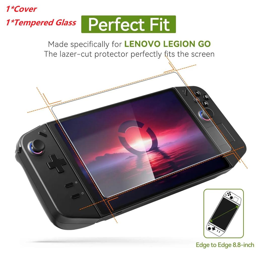 TPU Protective Sleeve Shockproof with Kickstand Case Cover Shell Drop-Proof Non-Slip for Lenovo Legion Go Handheld Game Console