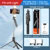 F16 Selfie Stick Tripod with 1708mm Long 8-Section Pole Bluetooth Remote 360° Rotation 1/4 Interface for Phone Camera Vlog 1