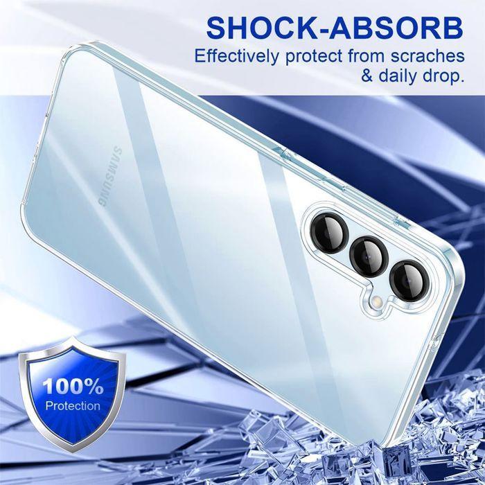 Coque de Protection - BOOLING - Samsung Galaxy A17 4G/5G - Silicone Souple - PC Rigide - Transparente