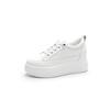 Little white shoes women's thick soles increase in height, small people show long legs, new models 8 casual shoes, genuine leather single shoes