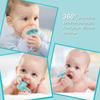 Baby Toothbrush Toddler Toothbrush for Age 0-5 Years Old, BPA Free Silicone Infant Toothbrush for Baby Gum Care with Baffle To Prevent Swallowing