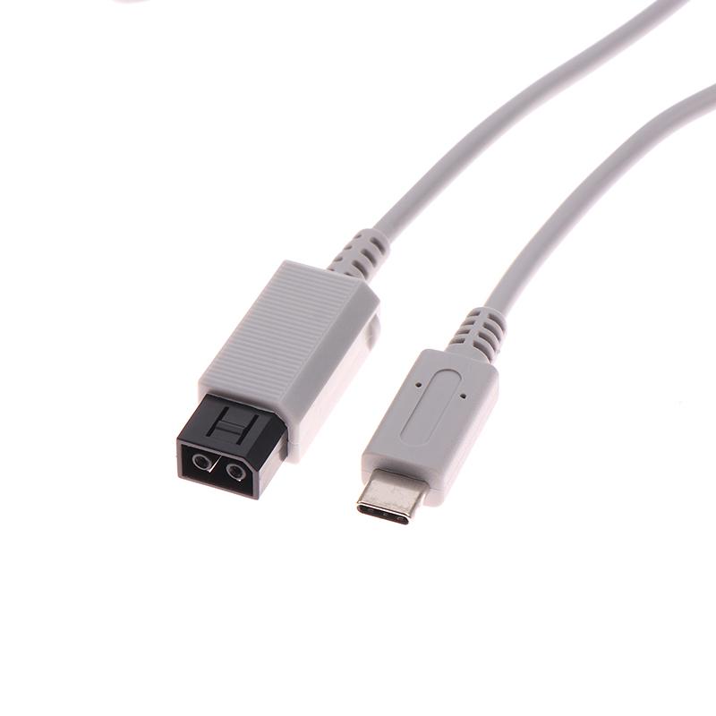 1 stk 2M kabel egnet for Wii For Wii U Host Pd Strømkabel Ladekabel ledninger Reparasjonstilbehør