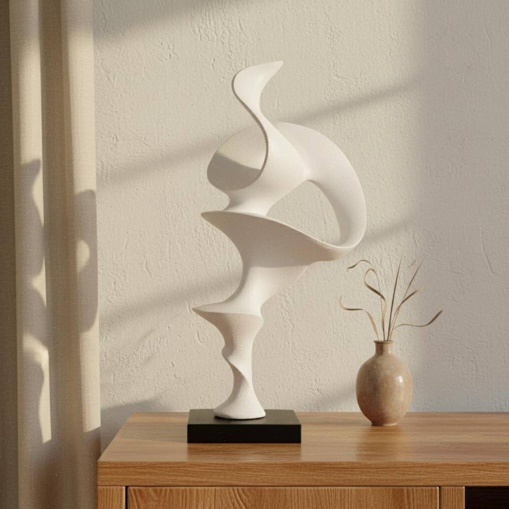 Abstract Dancer Sculpture Wabi-Sabi Aesthetic Woman Figurine Modern Decorative Sculpture Sandstone Room Display Decoration