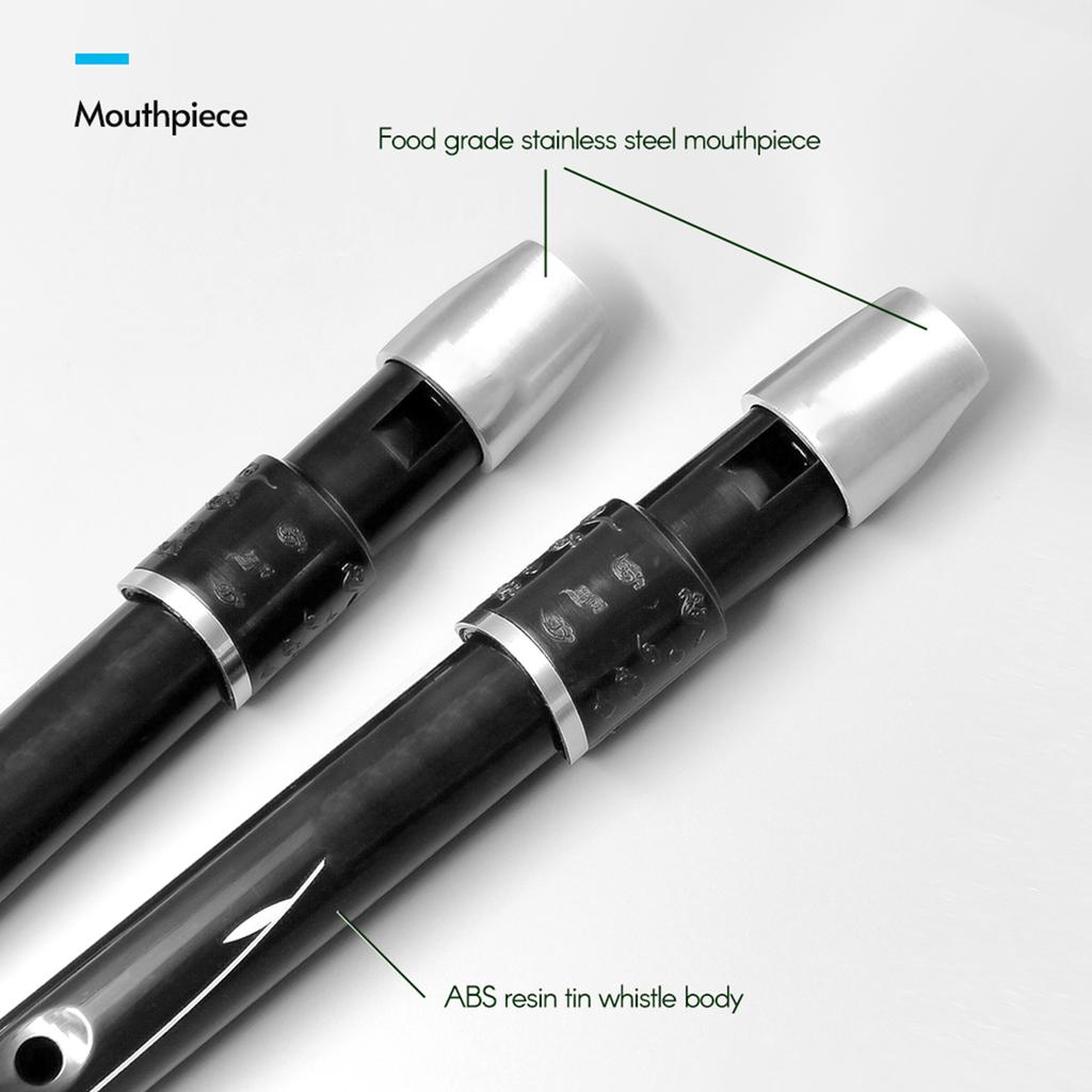 Lightweight Irish Whistle Tin Whistle Flute Recorder Instrument for Kids Adults Students Beginners Soprano Recorder