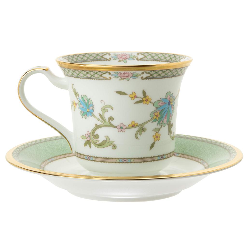 Noritake American Cup tallerken 220cc Yoshino Green Bone China & Y59589/9983