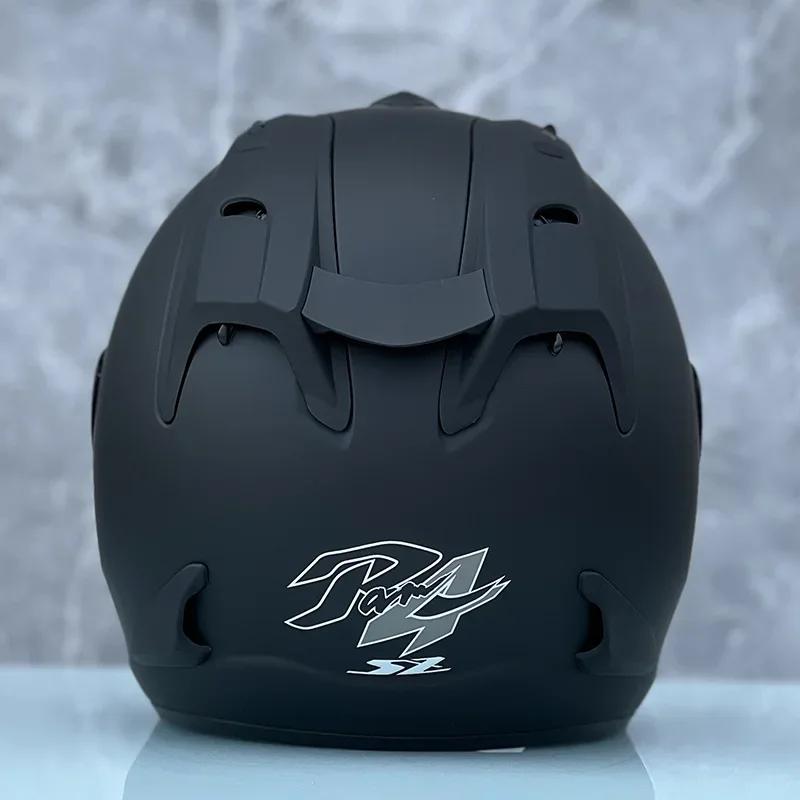 Ram4 Matte Black Half Helmet Motorcycle Off-Road Summer Helmet Downhill Racing Mountain Cross Casco Capacete Men and Women