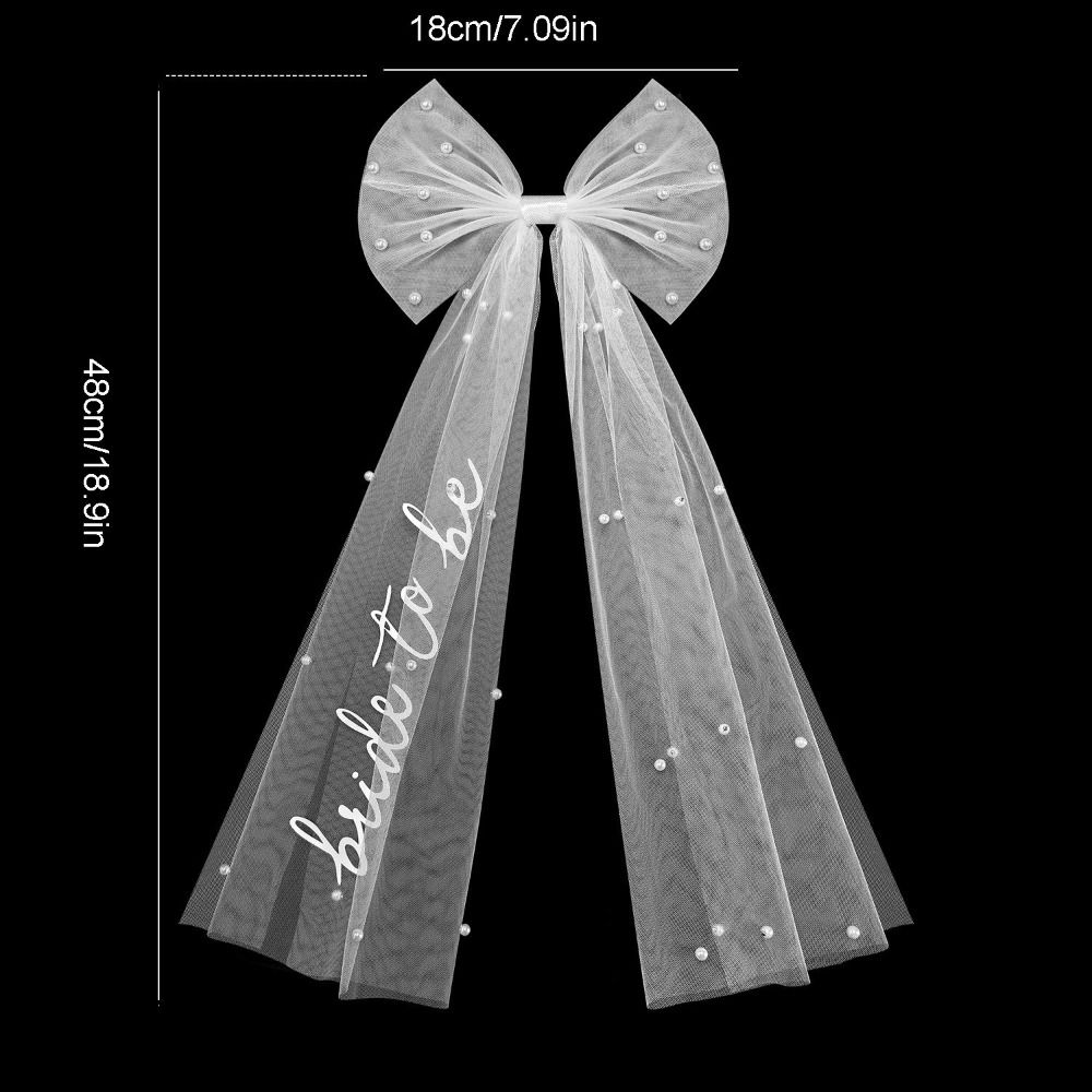 Flower Bridal Veil Pearl Wedding Gauze Sweet Marry Veil  Bride Accessories