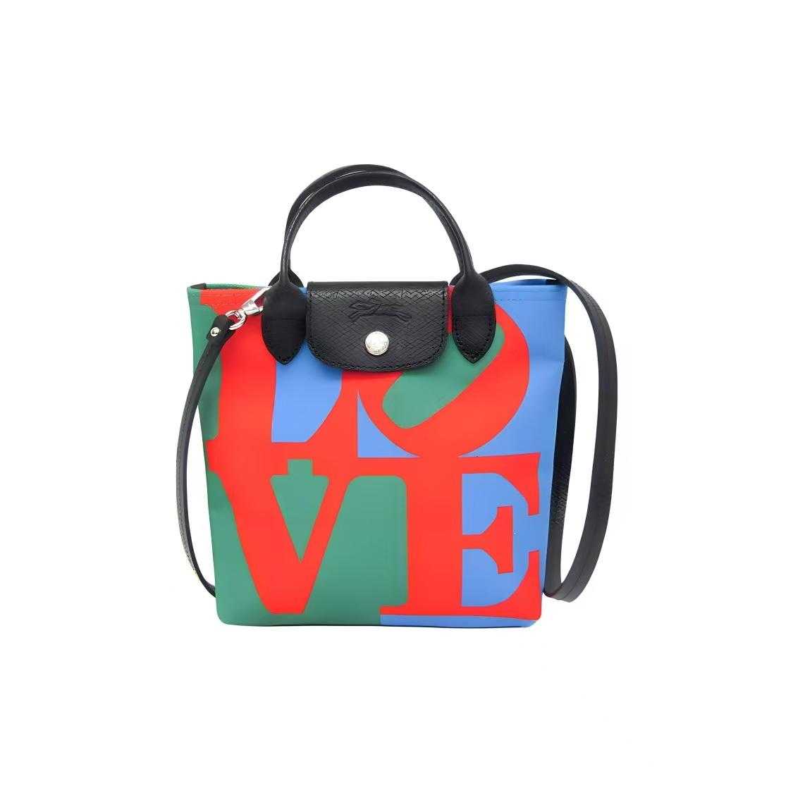 

Longchamp X Robert Indiana Collaboration Indiana Series Love Button Closure Canvas And Leather Shoulder Crossbody Tote Bag Women Handbags 10227BBA545 Basic Set (Bag)