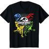 Jurassic World Boys Split Vertical Short Sleeve Tyrannosaurus Rex Dinosaur T-Shirt, Boys Sizes 8-16