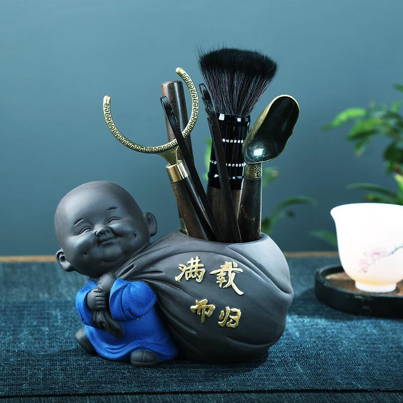Zen Little Monk Tea Pet with Six Gentlemen Tea Tool Set