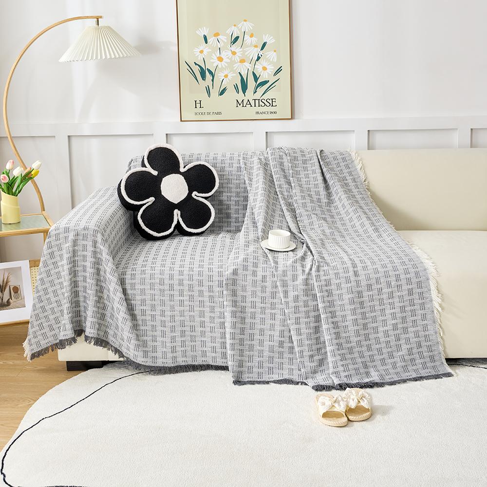 

Чехол для дивана Чехлы для дивана Чехол для кресла-реклайнера для двоих, моющийся защитный чехол из плотной дышащей ткани, гостиная 130x180cm светло-серый