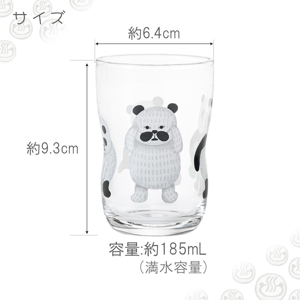 Strong Child Glass M Panda Sento Daddy Set of 4 In Kraft Box Made In Japan Durable Tupera Tupera Tableware Reinforced Glass Birthday Gift Present Easy