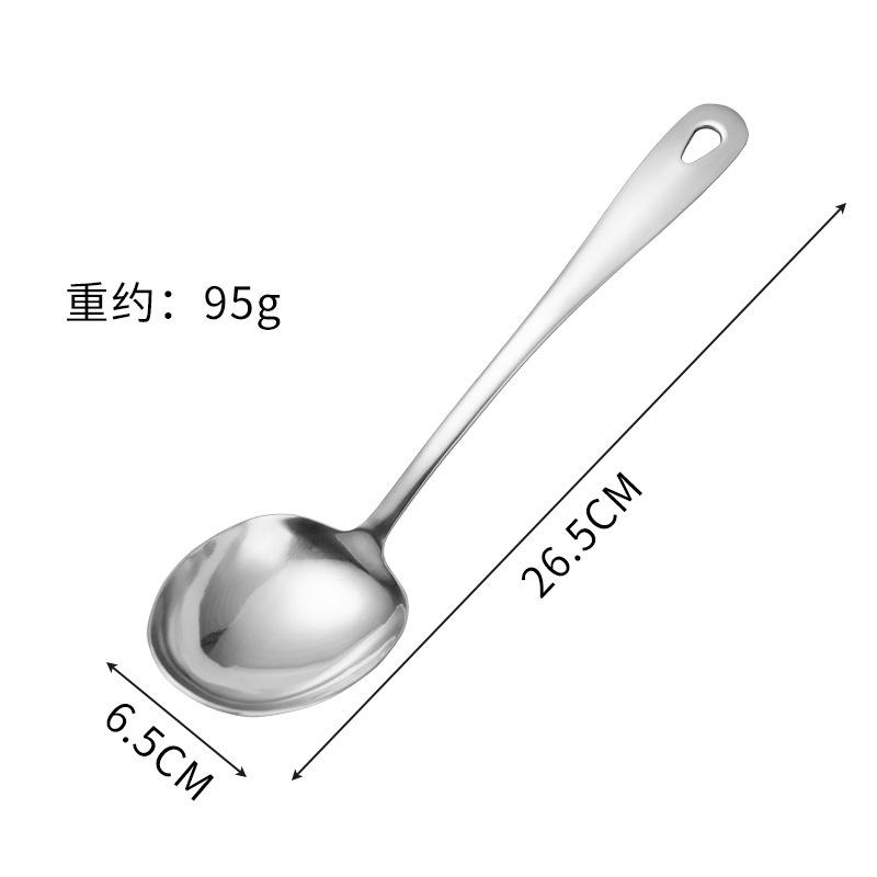 Stainless Steel Serving Kitchenware Soup Spoon Long Handle Fork Colander Cooking Spatula Buffet Cutlery Set Thicken Tableware