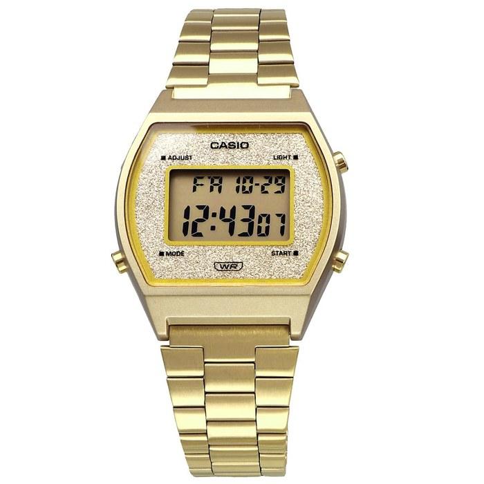 Casio Digital Watch Vintage Series B640WGG-9 Unisex Gold Glitter Face - Gold Glitter Face B640WGG-9