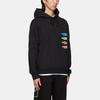 We11done Ss21 Multicolor Logo Terry Hooded Sweatshirt Unisex sweatshirt Black WD-TH1-21-502-U-BK