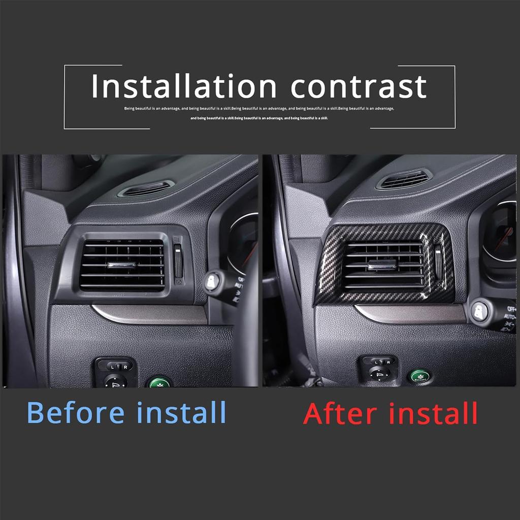 2PCS Side Air Vent Frame Trim for Honda Pilot 2016-2022/ Ridgeline 2017-2024/ Passport 2019-2024, ABS Center Console Side Air Conditioning Outlet