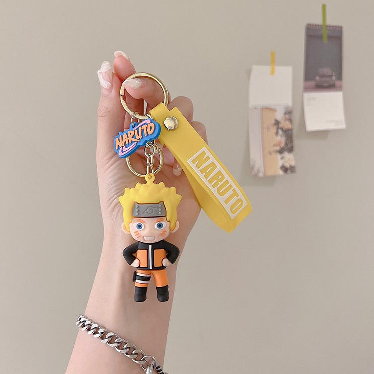 Naruto Anime Keychain Hatake Kakashi Uzumaki Narutos Keyring Cartoon Uchiha Sasuke Pendant Keychains Children Toys Cute Gifts