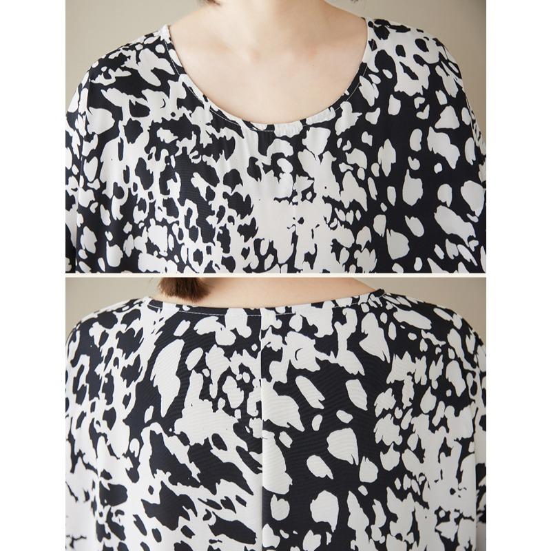 DIMANAF Plus Size New 2025 Women Summer Short Sleeve Dress Basic Casual Fashion Loose Vintage Long Dress