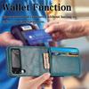 Non -Fingerprint Card Holder Leather Case For Samsung Galaxy Z Flip4 5g Flip 4 Flip3 Flip 3 Wallet Cover For Samsung Z Flip4