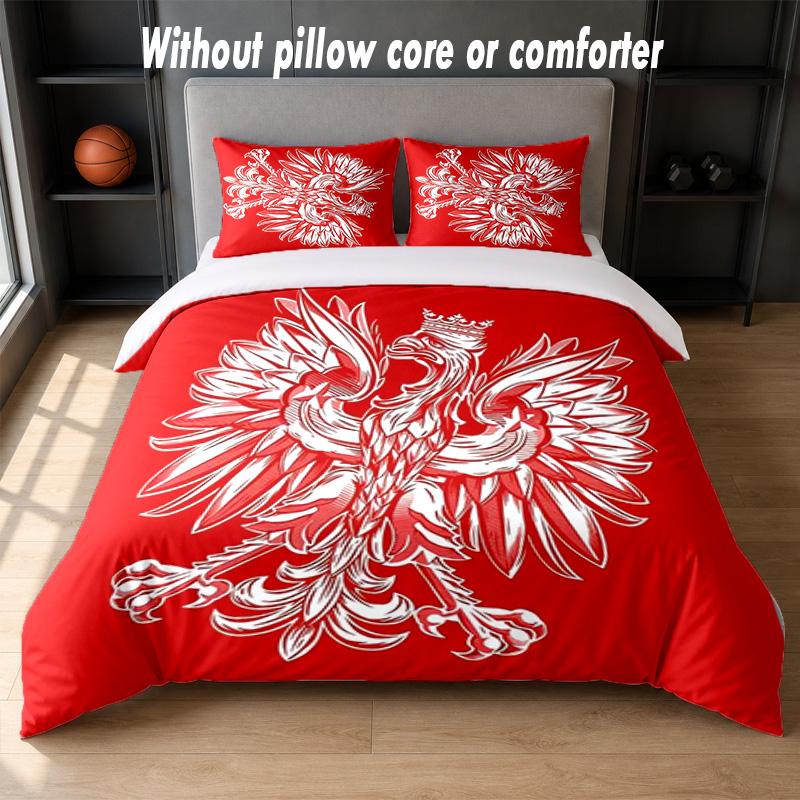 Set Biancheria da Letto Design Polonia 1 Copripiumino + 2 Federe Morbido Traspirante Biancheria da Letto per la Casa