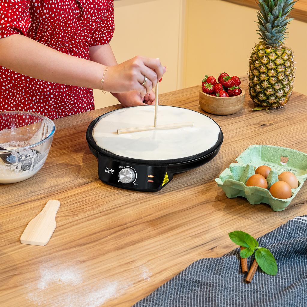 Teesa elektrischer Pfannkuchenmaker 30cm 1200W LEISTUNGSSTARK