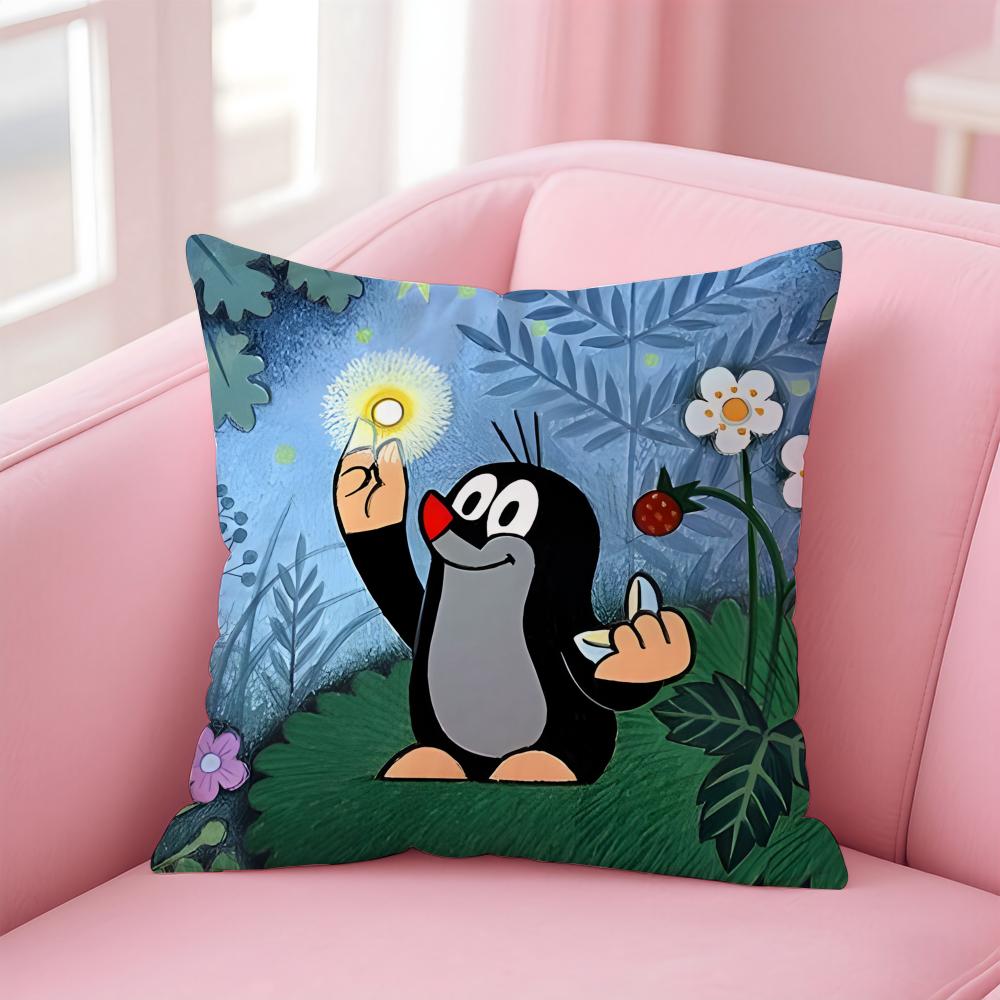 Cute Little Mole Cushion Cover Comfortable Reversible Pillow Cover Ideal for Car Sofa Bedroom & Beyond