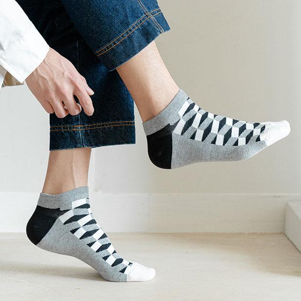 Men's Socks Invisible Short Summer Socks Quality Business Casual spring Color Combed cotton diamond astronaut Boat Socks