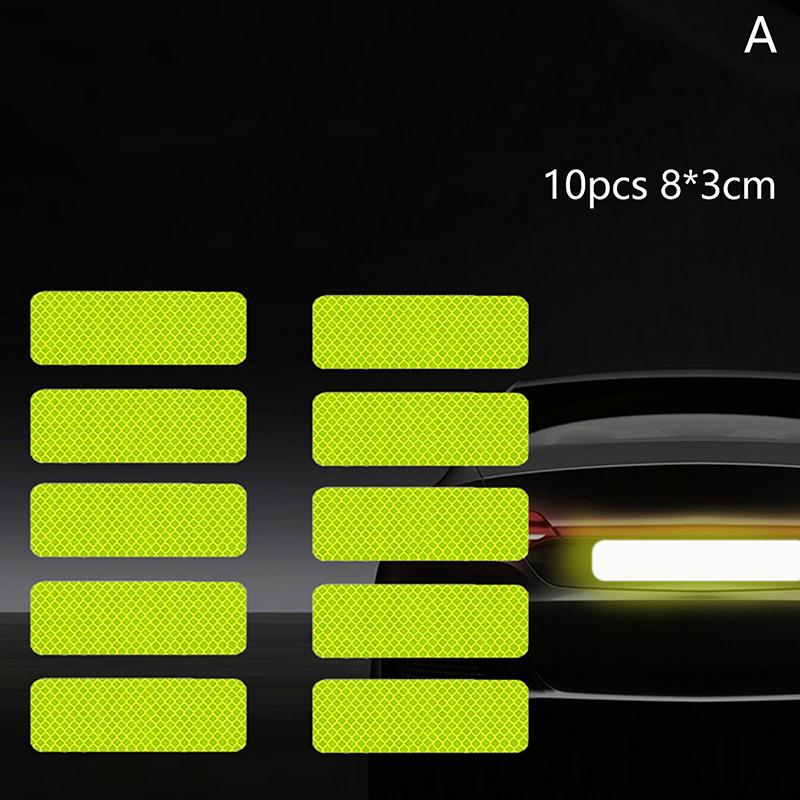 

10 шт./компл. светоотражающие наклейки на бампер автомобиля светоотражающая предупреждающая полоса лента надежные светоотражающие наклейки наклейки аксессуары для автостилизации