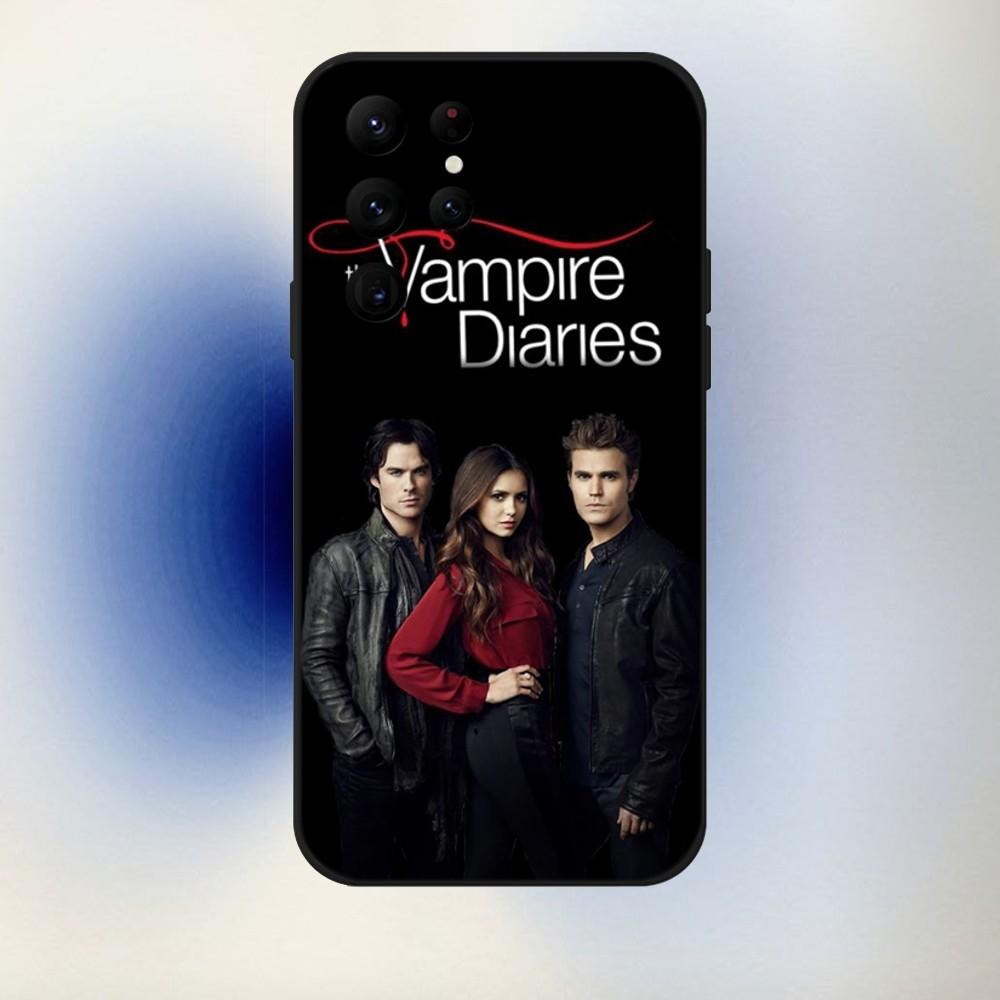 The V-VampireS D-Diaries Phone Case For Samsung S24,23,22,30,21,10,9,Ultra,Plus,Lite,FE,5G Black Soft Case