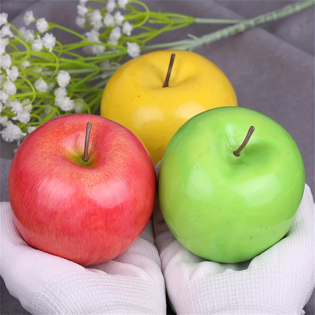 1/6pcs Artificial Apples Decorative Life Like Fake Fruit Photo Props Kitchen Home Decor Craft Food Decor Home Party Decoration