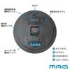 MAG Wall Clock Analog Double Post Quiet Continuous Second Hand Temperature Humidity Date Day of the Week Display White Diameter 32cm W-766WH-Z