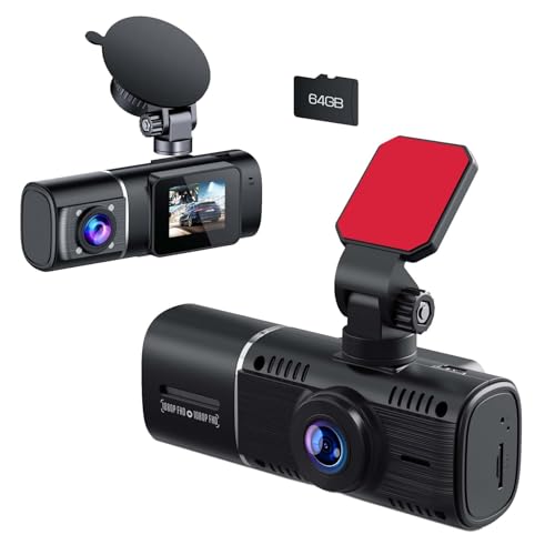 

Видеорегистратор Volam 1080p, Маленький видеорегистратор, Камера переднего и заднего вида, 1,5-дюймовый видеорегистратор, чёрный