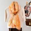 Unisex Wool Scarf 100% Floral Print Soft Warm Winter Shawl