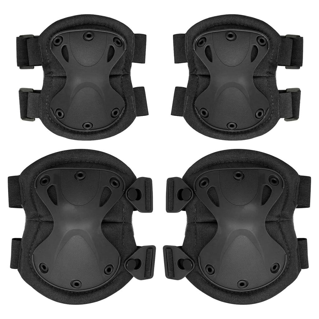 Protective Gear 4Pcs Knee Pads Elbow Pads For Cycling Mountaineering Hiking Outdoor-use Sports Protection Outdoor-use Tactical