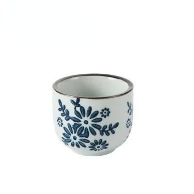 

Vintage Japanese Sake Ware Ceramic Flower Wine Pot and Cup Home Kitchen Restaurant Wine Dispenser Drinking Supplies Accessories