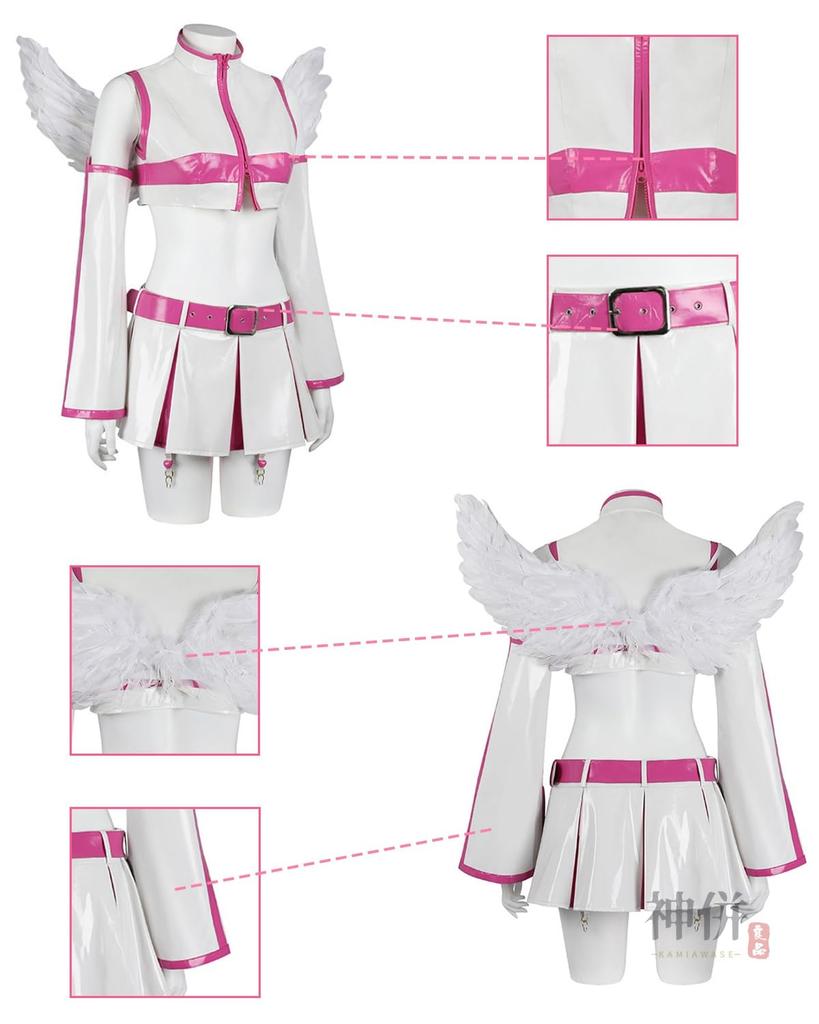 Lilyel Cosplay Lilyel Temptation Cosplay Costume for School and Stage Lilysa Amano Cosplay Wig Size [Excellent Quality] Wig, 2.5-Dimensional Costume,