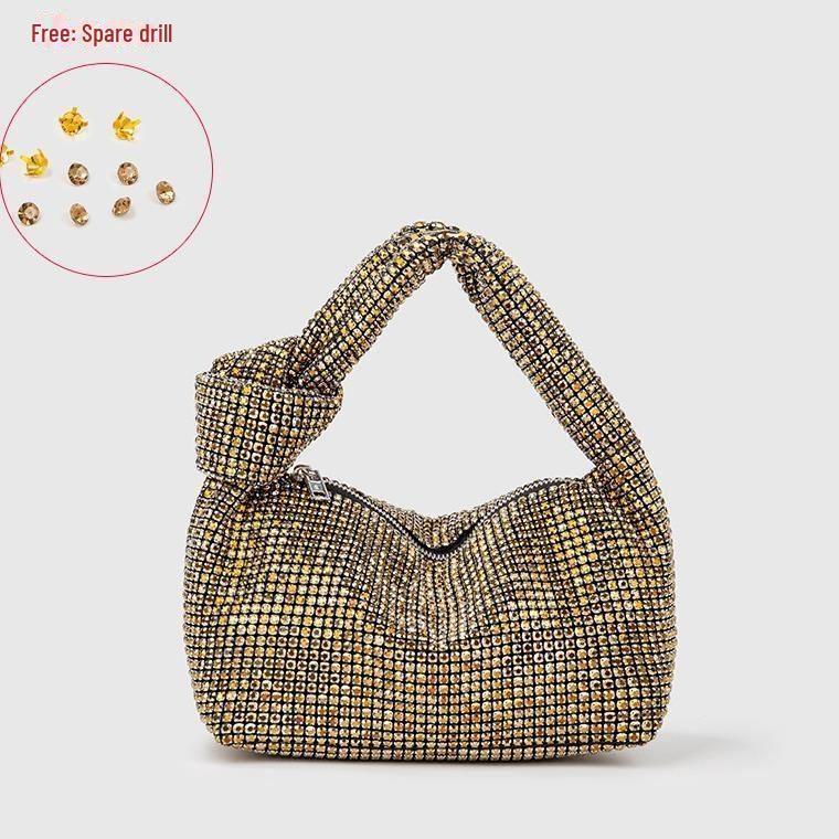 2024 Women's Fashion Rhinestone Chain Handbag - Chic, Versatile, Portable, and High-End.