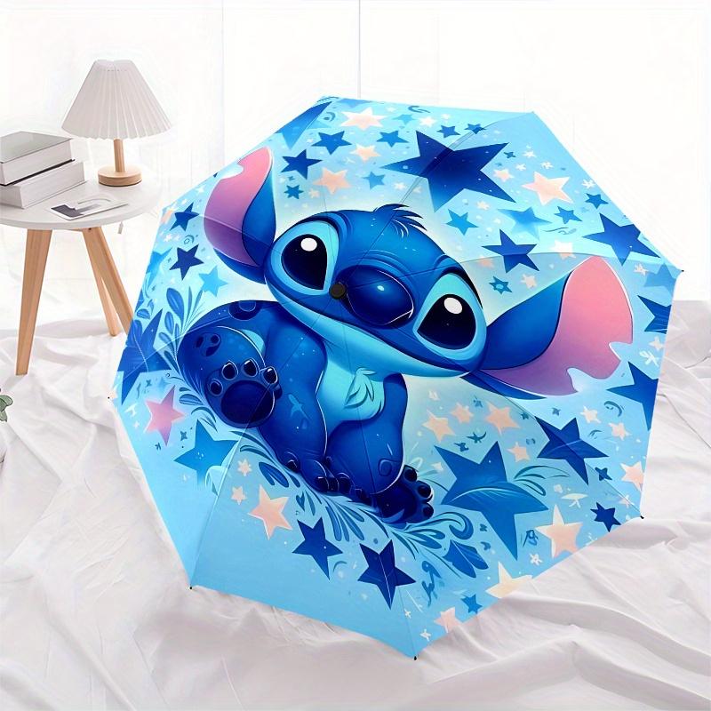 

Disney Stitch, Stars Themed automatic opening and closing folding umbrella, portable durable, 8 rib umbrella frame, very suitable for busi