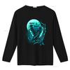 NWT Heckle Jeckle Moon Art Night T Shirt vintage Washed streetwear Comfortable Versatile designer clothes Top For Everyday Wear