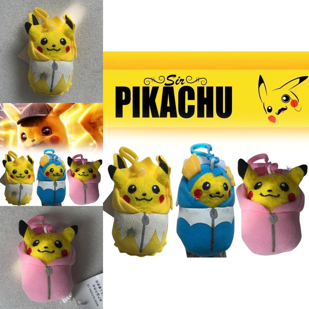 Pokemon Pikachu Sleep Bag Plush Keychain For Collectors Pendant