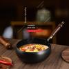 Home Mini Wok Stew Pot Iron Pan Flat Bottomed Pan Non Stick Pan Uncoated Milk Pot