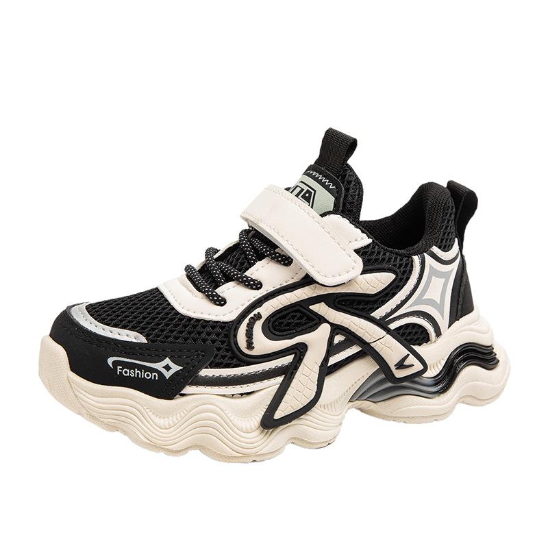 Children 2025 Autumn New Sports Shoes Platform Velcro Dad Shoes Mesh Breathable Casual Shoes