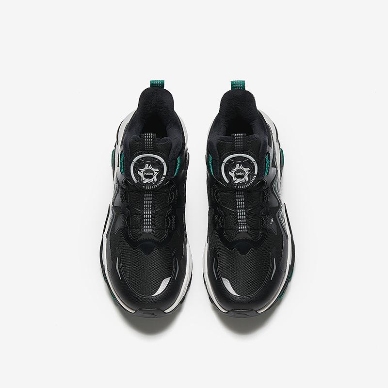 Anta Kids Outdoor Series Trendy Non-Slip Durable Cotton Shoes Kids Shoes Black Green 312446917-3