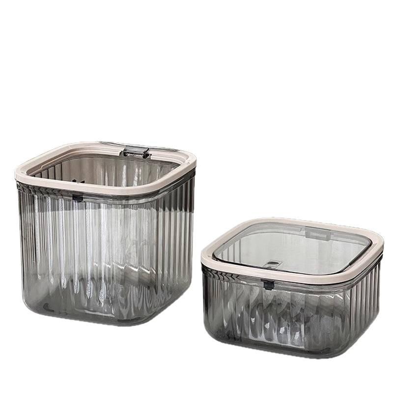 Clear Storage Containers Box With Flip Top Lids Desktop Rubber Band Hair Rope Hairpin Organizing Small Items Box pet bpafree