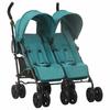 VidaXL Double Stroller, Steel Green